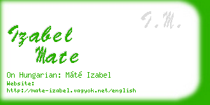 izabel mate business card